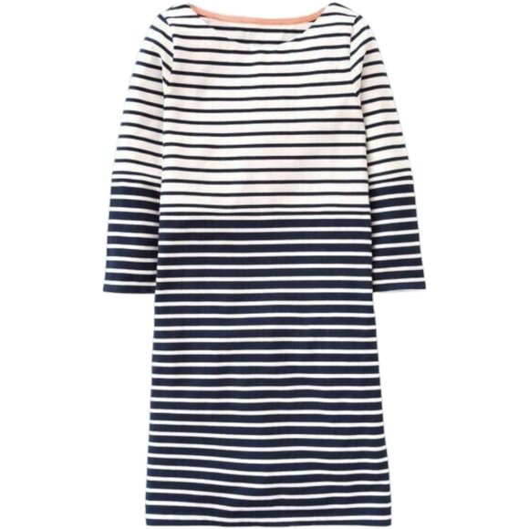 Boden Bretton Stripe Colourblock Cotton Shift Dress (WH972) - Navy/White - 12 - Picture 2 of 8